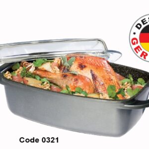 WX 7542 Stoneline 32 x 20 cm square roaster glass lid